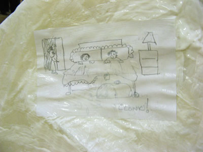 Some of the hand-drawn drawings about ideas of "home".